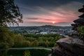 Sunset over Kendal town, Cumbria Royalty Free Stock Photo
